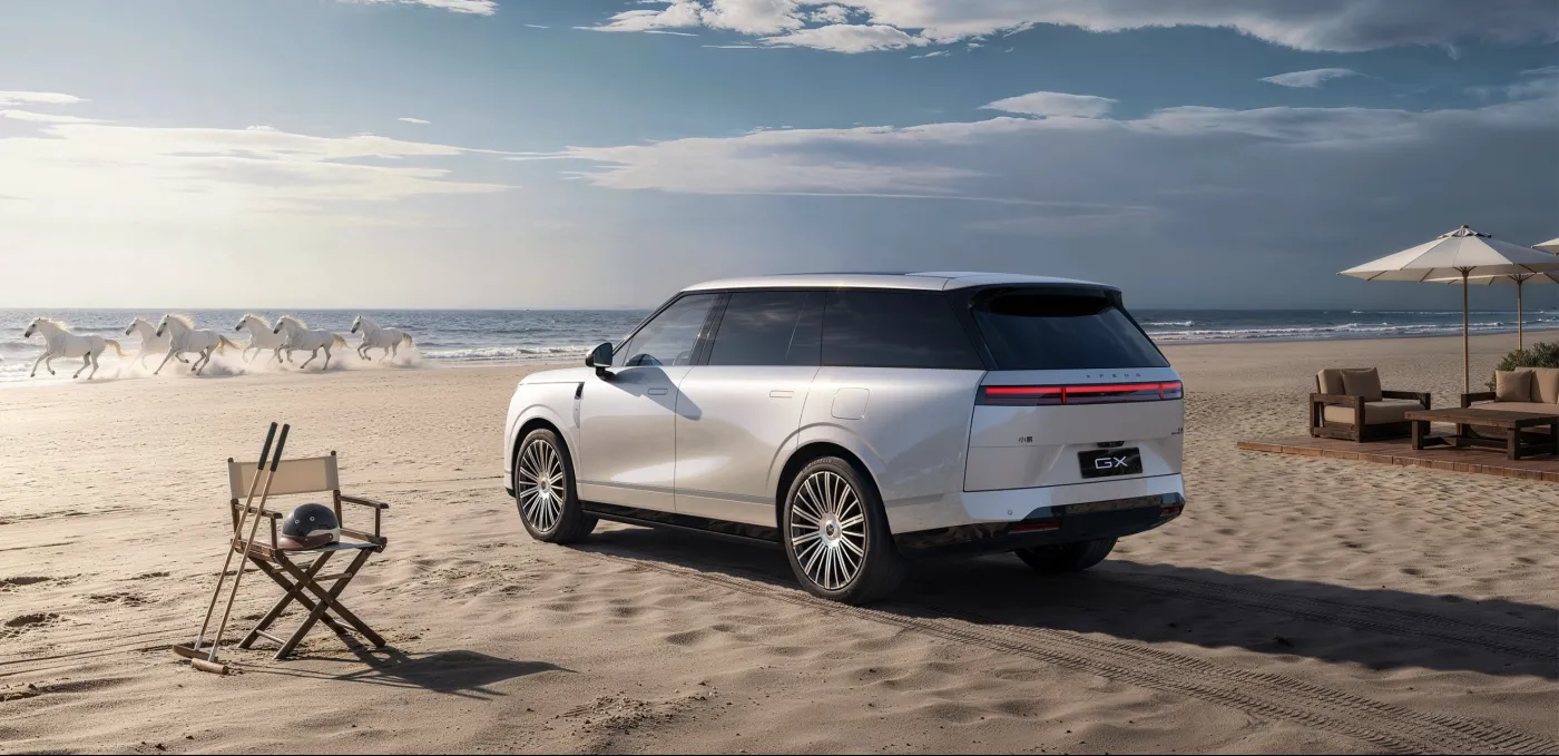 XPENG GX · Rear three-quarter view · view 4