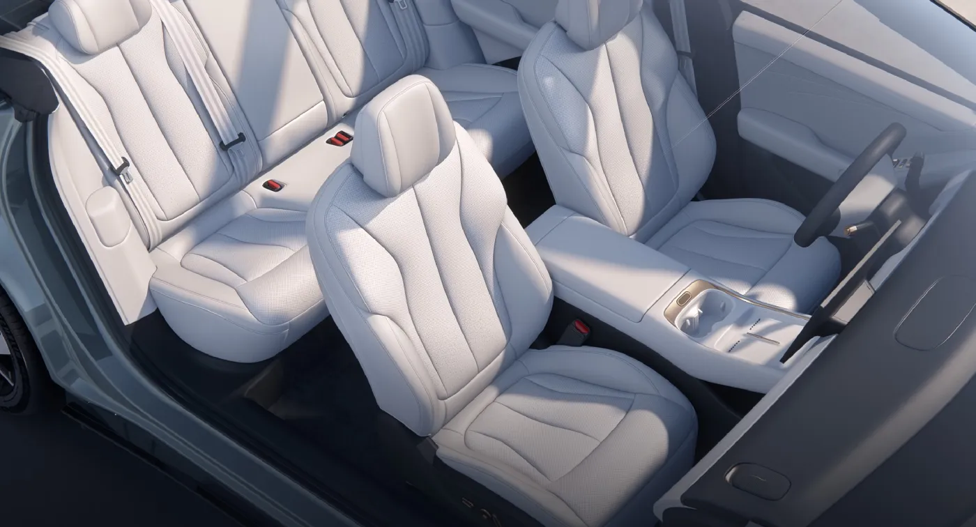 XPENG P7+ · Front cabin from above · view 6