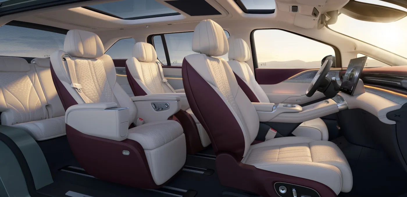 XPENG X9 · Three-row cabin · view 2