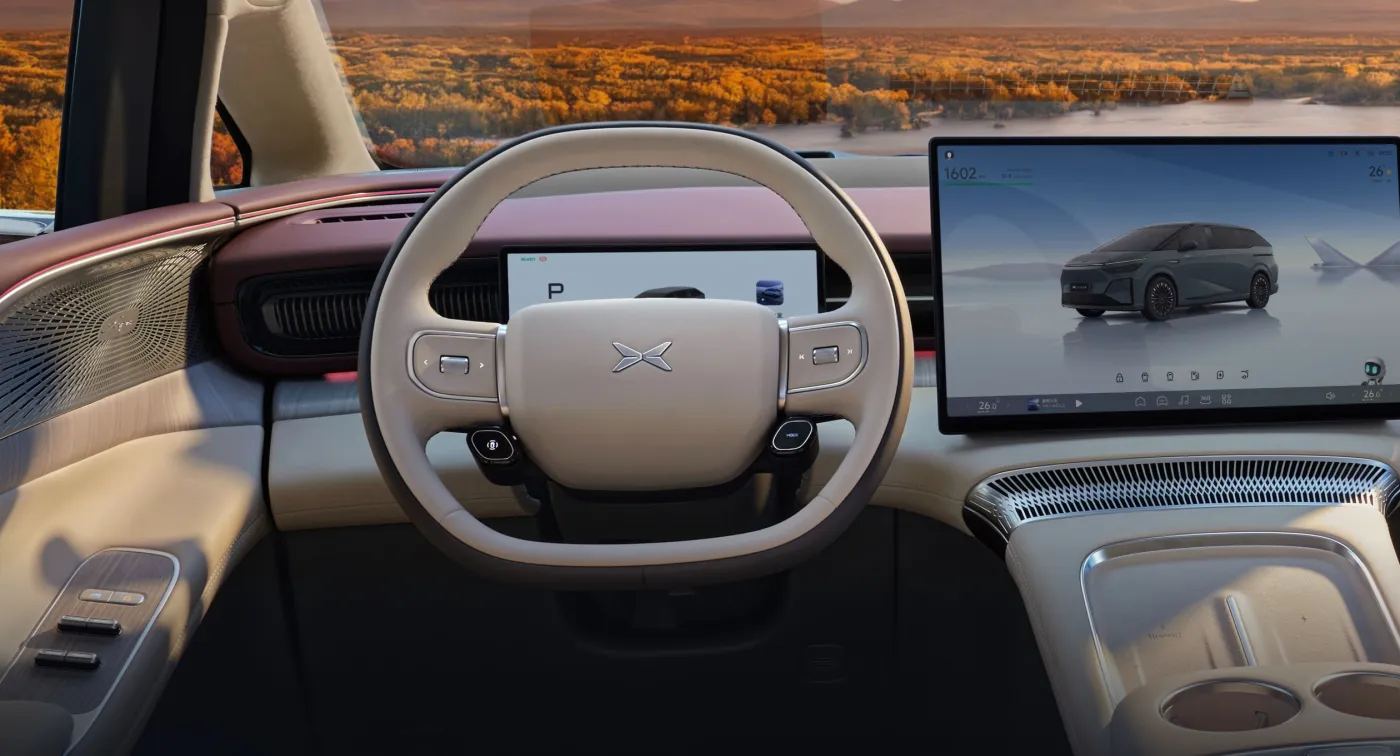 XPENG X9 · Steering wheel and controls · view 3